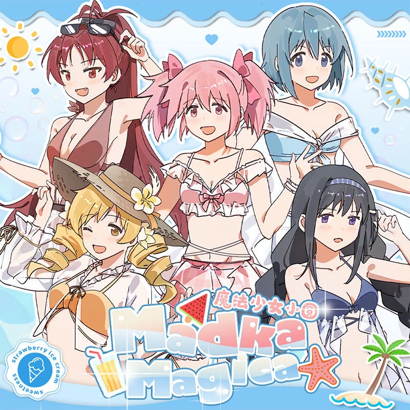 【粗眉毛】清凉夏日泳装魔法小女校园小焰徽章吧唧拍立得同人周边