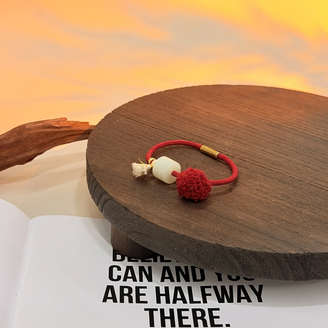 叁里｜如意｜和田玉设计款红绳多样性发其一