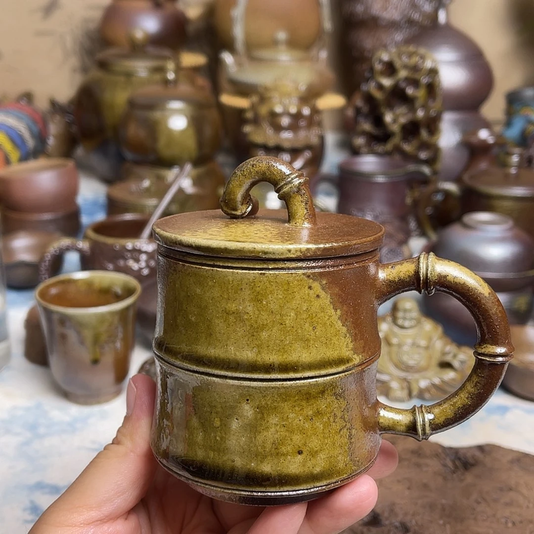 手作竹节盖杯泡茶杯