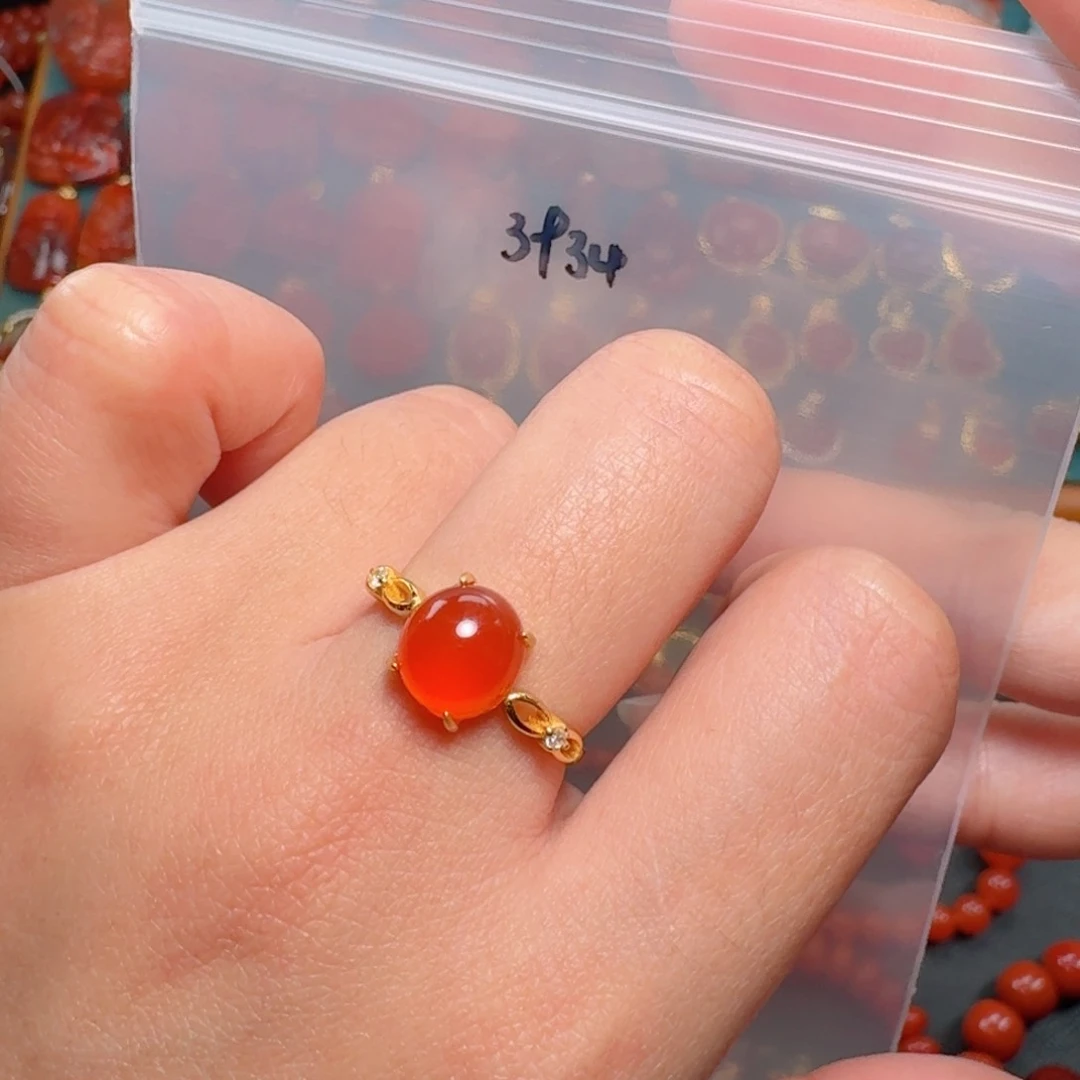 南红玛瑙南红银S925镶嵌