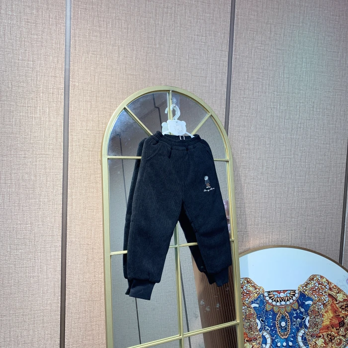 AF211   宝宝黑色夹棉休闲裤子