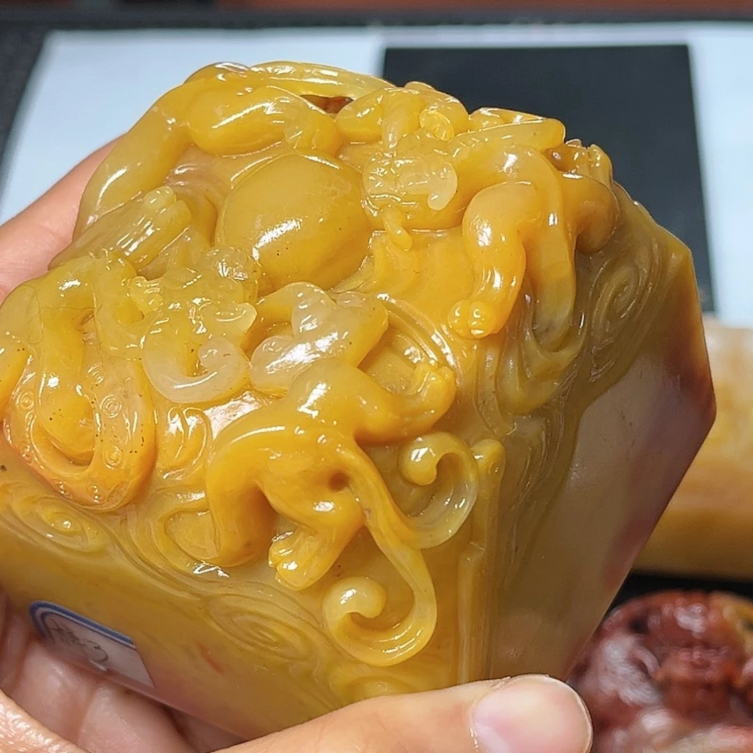寿山石印石这个点睡起来都
