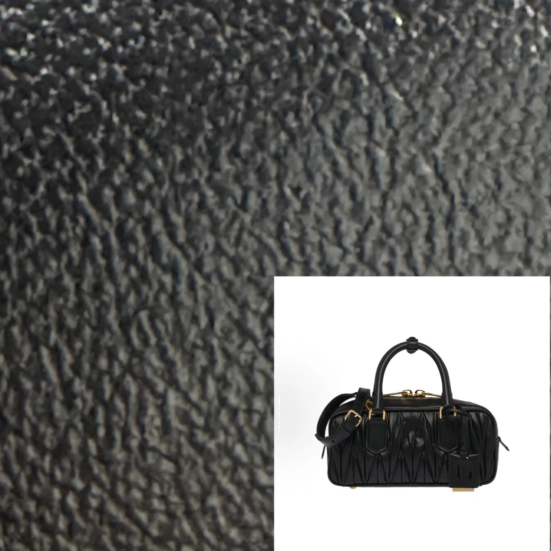 【F268】MM保龄球褶皱黑色22cm时尚肩包