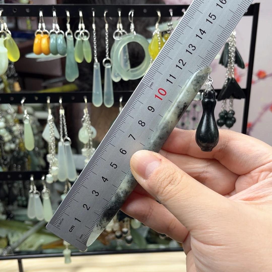 未镶嵌岫玉发饰13厘米左右