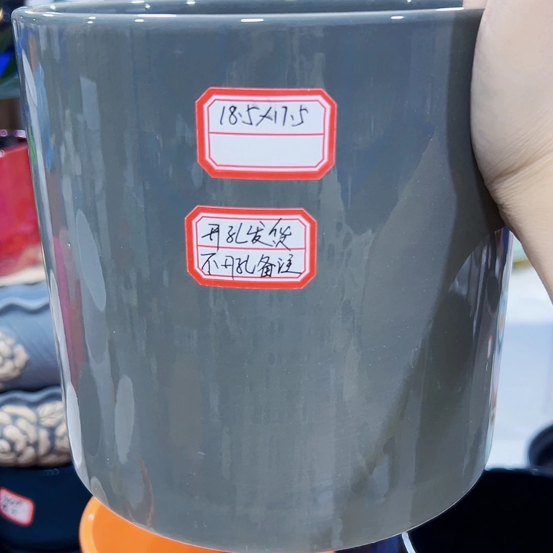 有孔外贸尾单陶瓷花盆凑单10米包邮