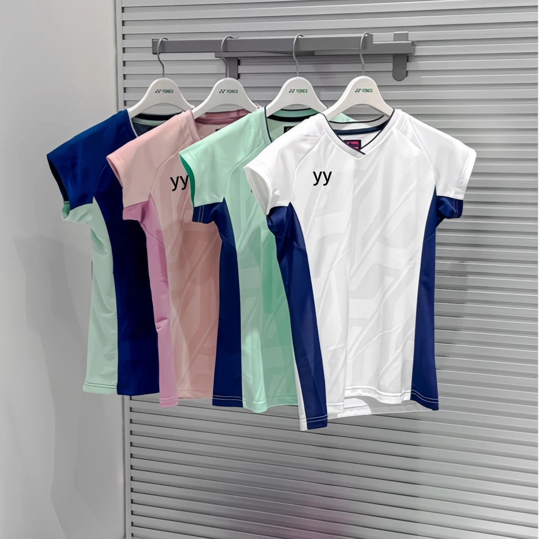 2025新款yy大赛球服透气速干涤纶运动服女款赛服短袖小飞袖高级