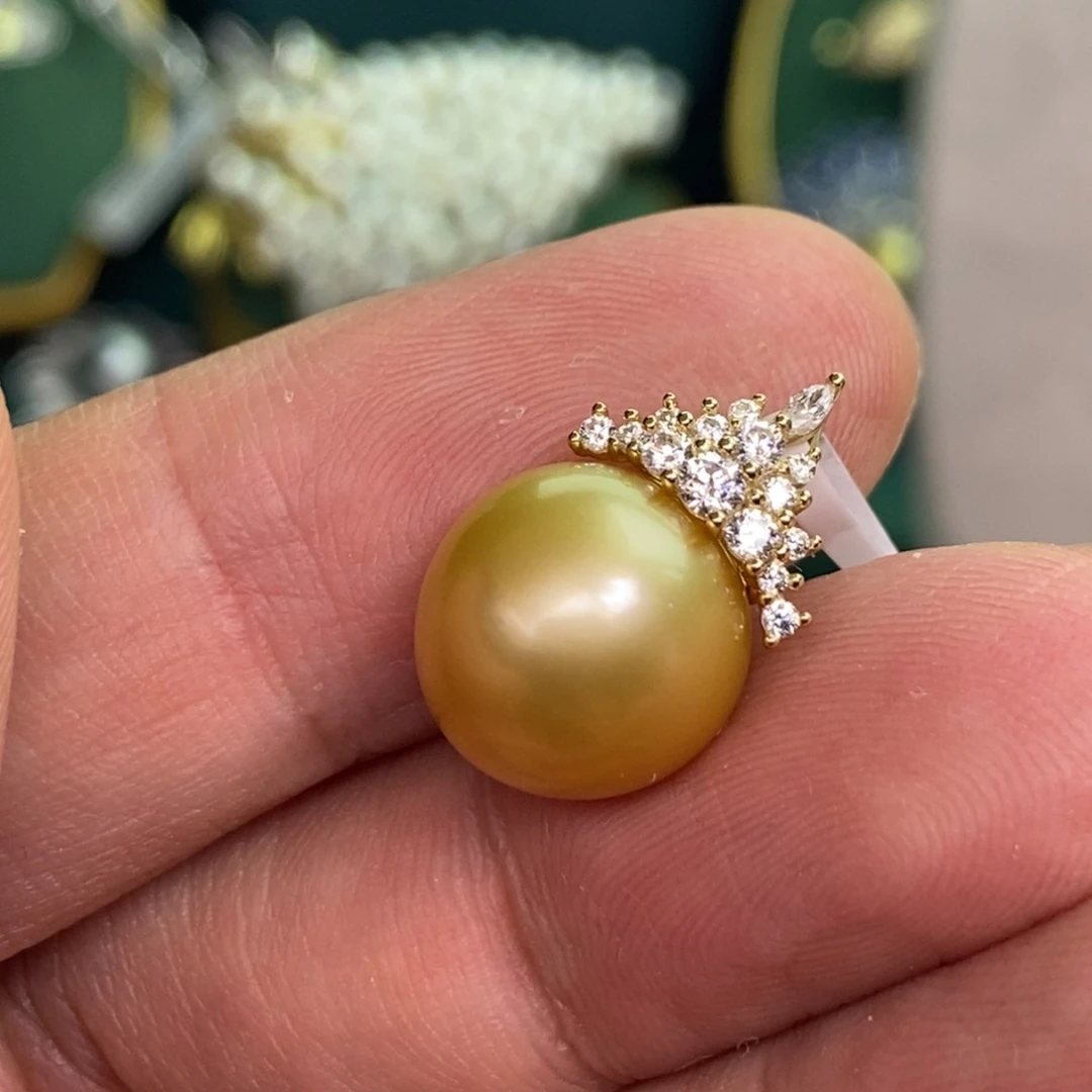 颈饰银S925镶嵌海水珍珠