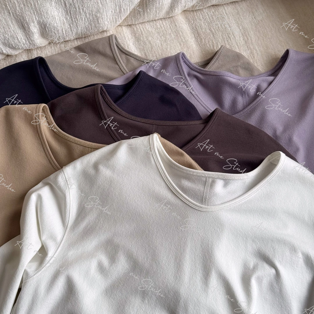 【ART ME】回购款霸榜T人手一件宽松大版纯色长袖T恤睡衣w1882l2r