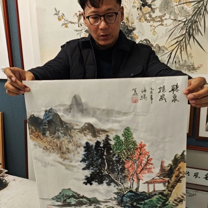 国画贾海瑞老师现场定制
