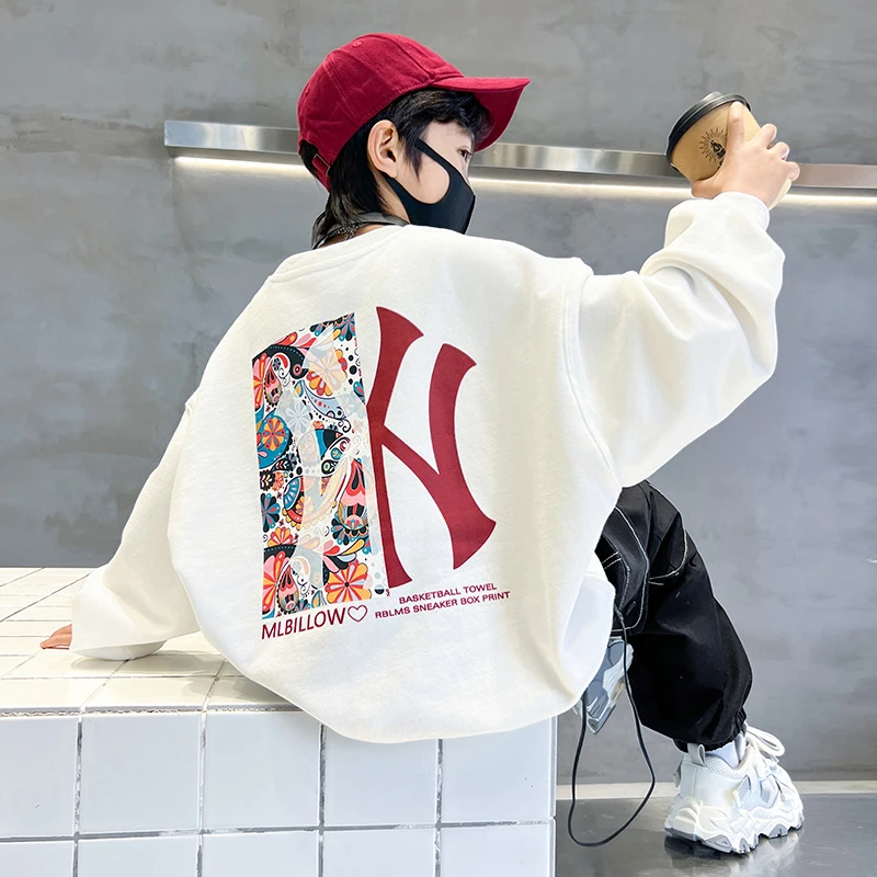 儿童装男童秋装潮牌卫衣2025新款中大童春秋款男孩秋季洋气上衣潮