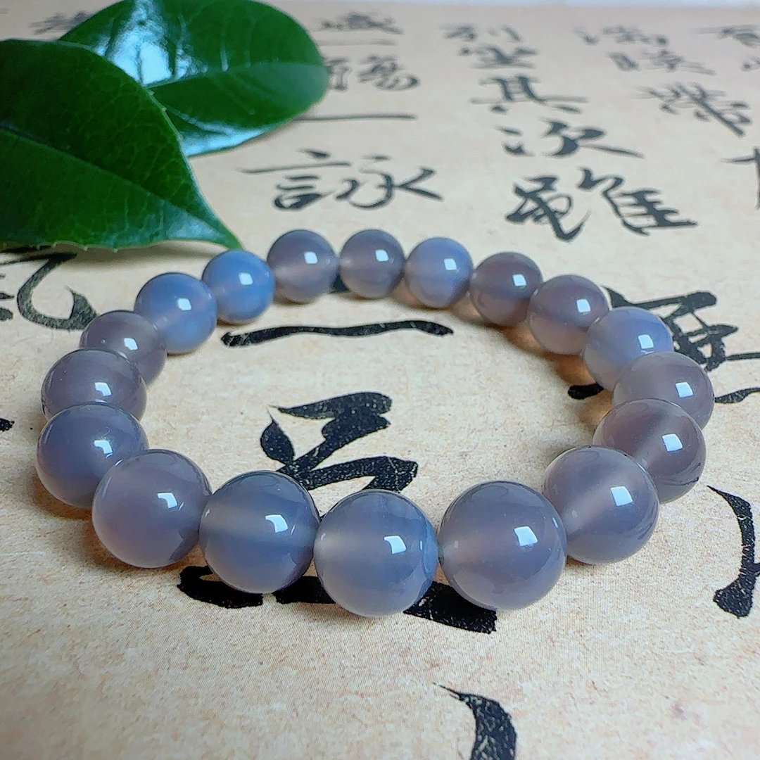 14-黑冰玛瑙1.0手串（多样性发货发一）