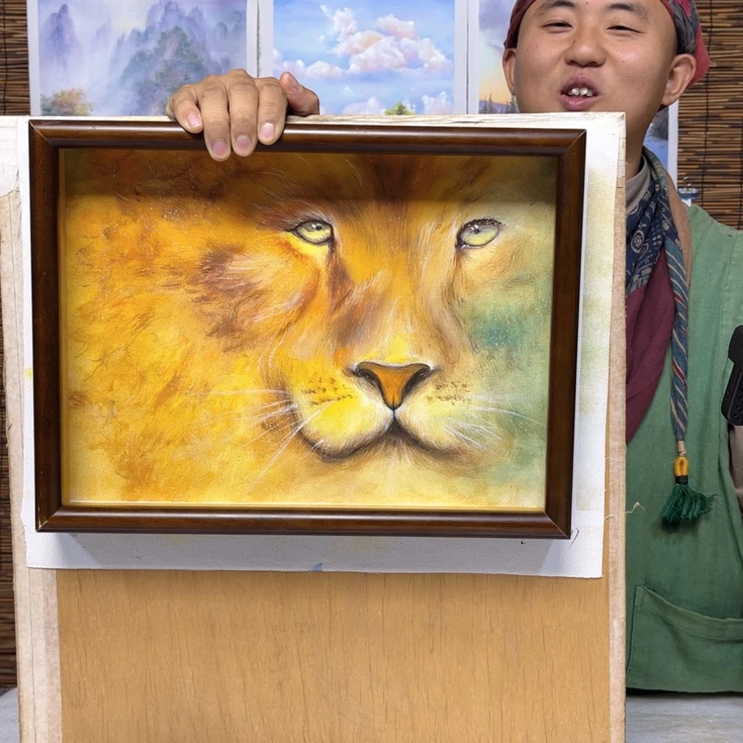 油画行路人小院绘画作品竞拍