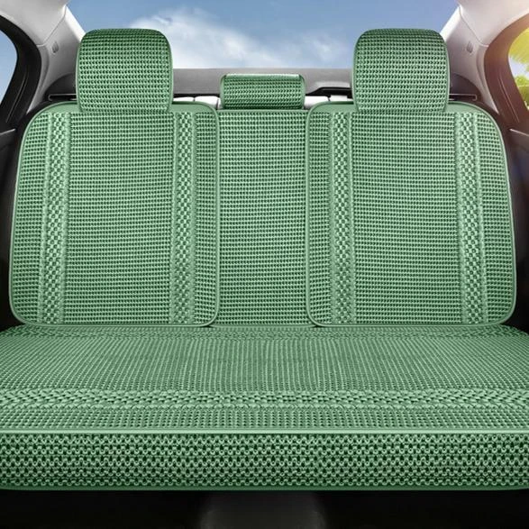 四季通用汽车坐垫夏季透气编织冰丝座套全包围小车座椅套女士凉垫