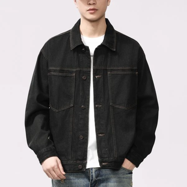 【原色夹克】赞仕春季休闲复古宽松潮流牛仔夹克12.3盎司3143