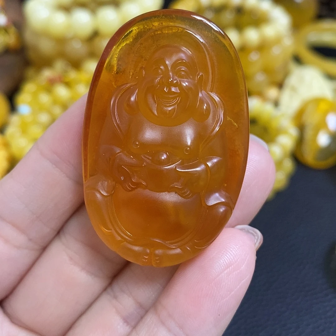 琥珀未镶嵌颈饰023