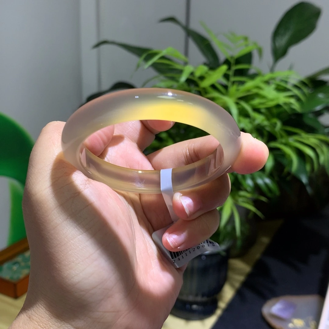 玛瑙/玉髓未镶嵌手镯茶金