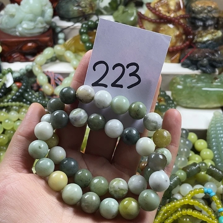 未镶嵌蛇纹石玉手链