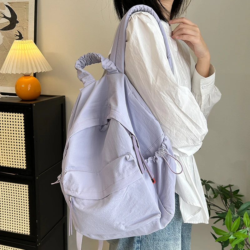 韩版糖果色双肩包小清新休闲背包防泼水出行女包韩版新款包包学生