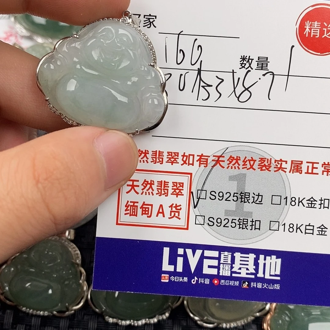 翡翠银S925镶嵌颈饰