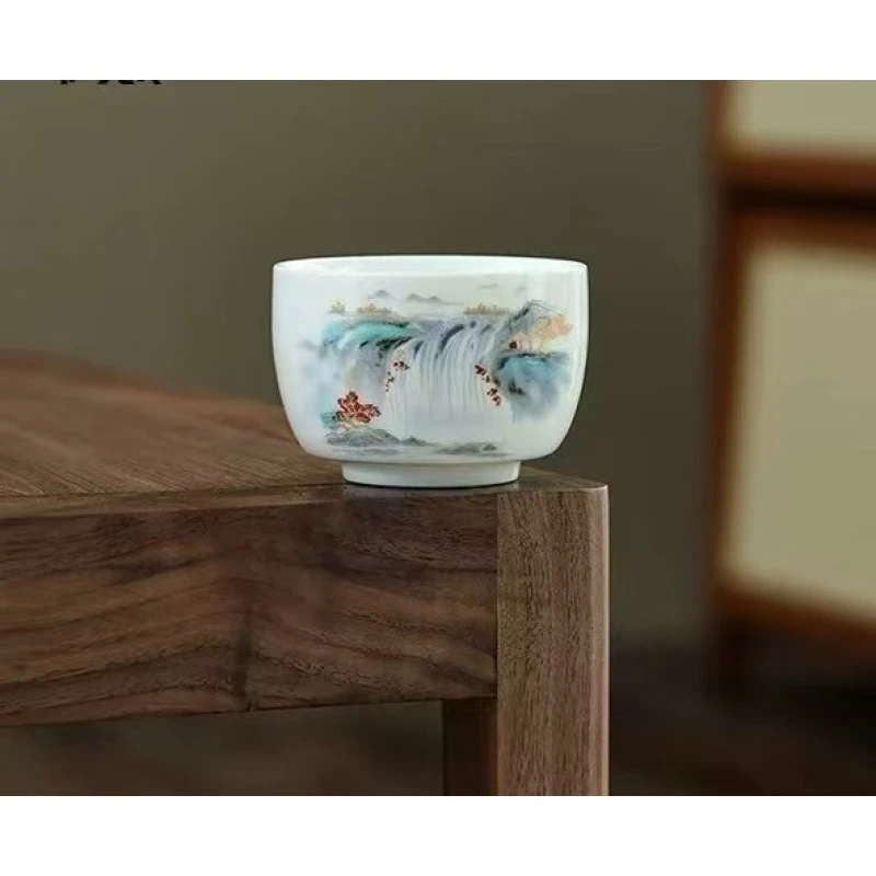 陶瓷高山流水家用主人杯a89