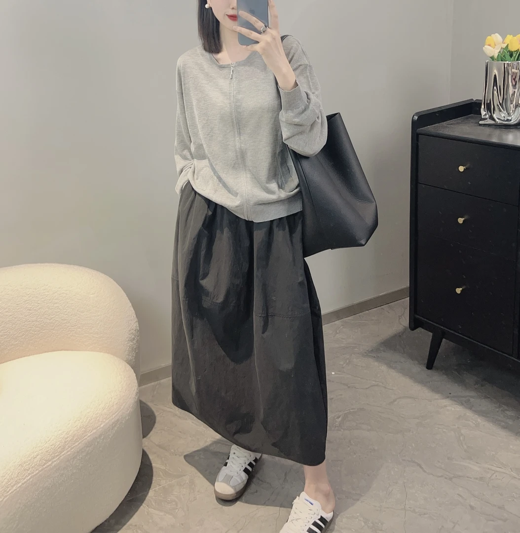 相菲一韩版宽松显瘦针织防晒开衫女夏季纯色长袖薄款休闲防晒上衣