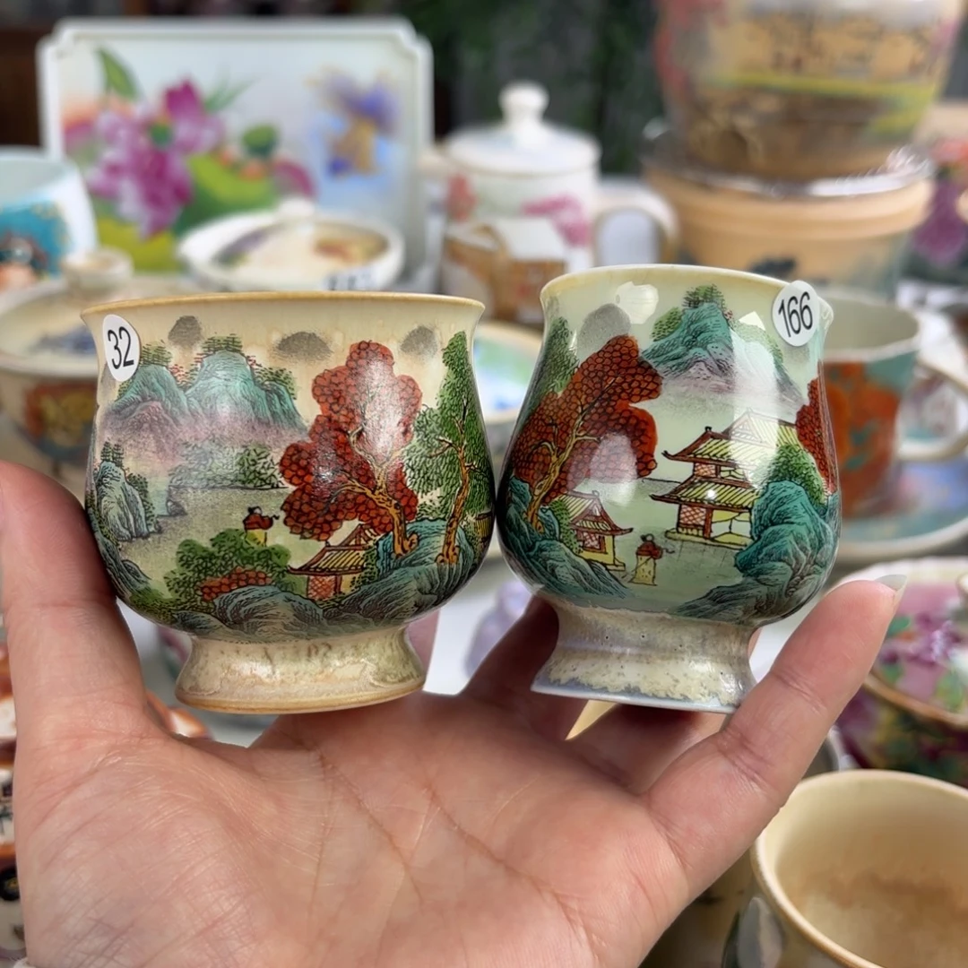 且***茶景德镇陶瓷2个景德镇