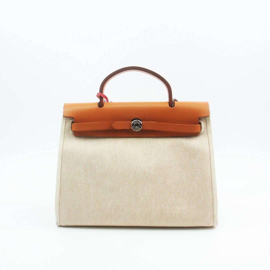 95新 Hermes/爱马仕 81254B 米色herbag31手提单肩斜挎包