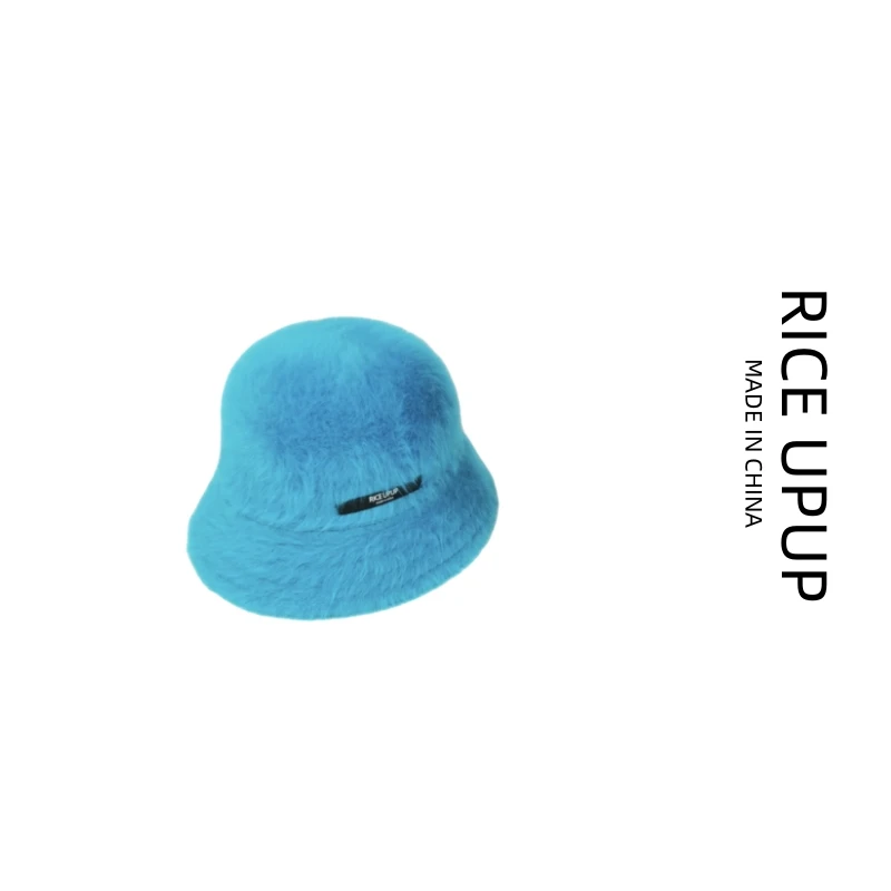 RICE UPUP-"小蓝兔"兔毛蓝色渔夫帽