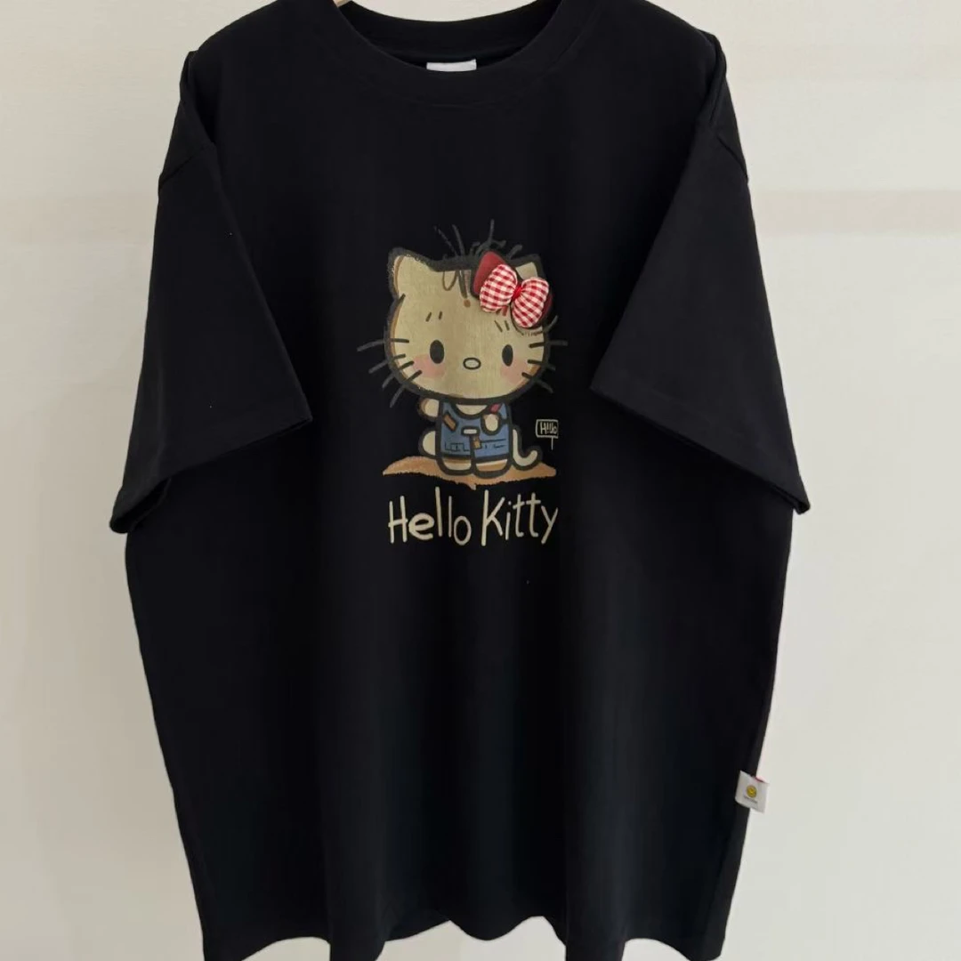 2025秋季宽松大版休闲时尚卡通印花T恤