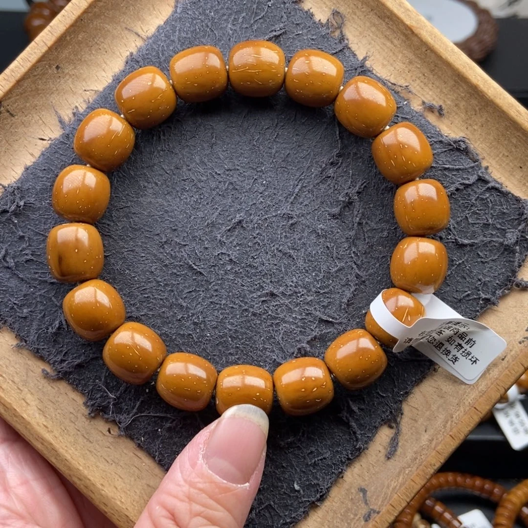 手串紫金鼠12mm近实心精品黄金甲桶珠