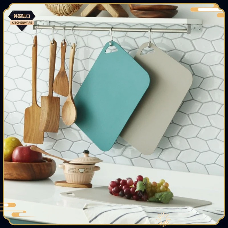 韩国进口TPU菜板家用户外露营野餐可悬挂带沥水孔厨房切菜板