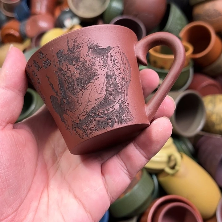 紫砂茶杯全手工紫砂主人杯