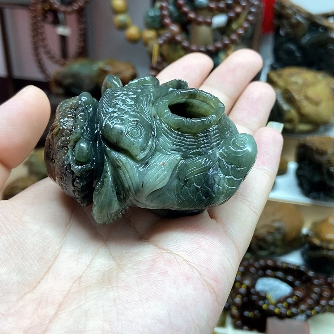 岫岩河磨玉（透闪石质玉）把件未镶嵌