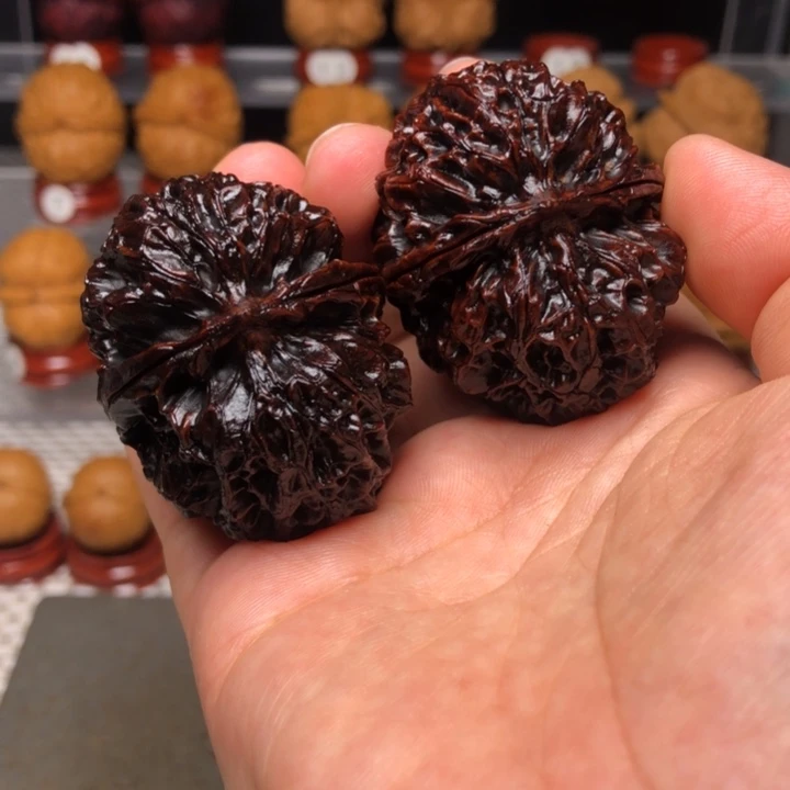 把件文玩核桃18紫金龙甲
