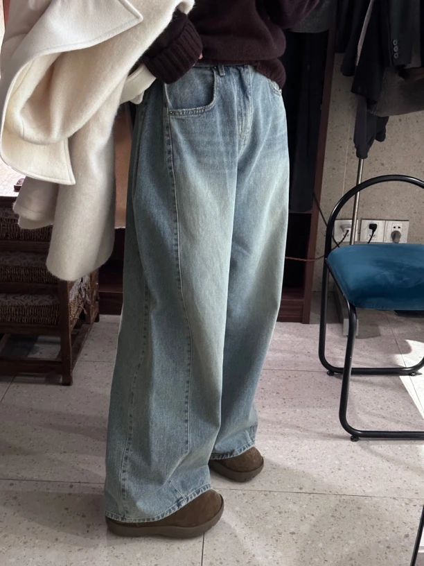 韩货e：um复古小个性牛仔裤（no退no换）