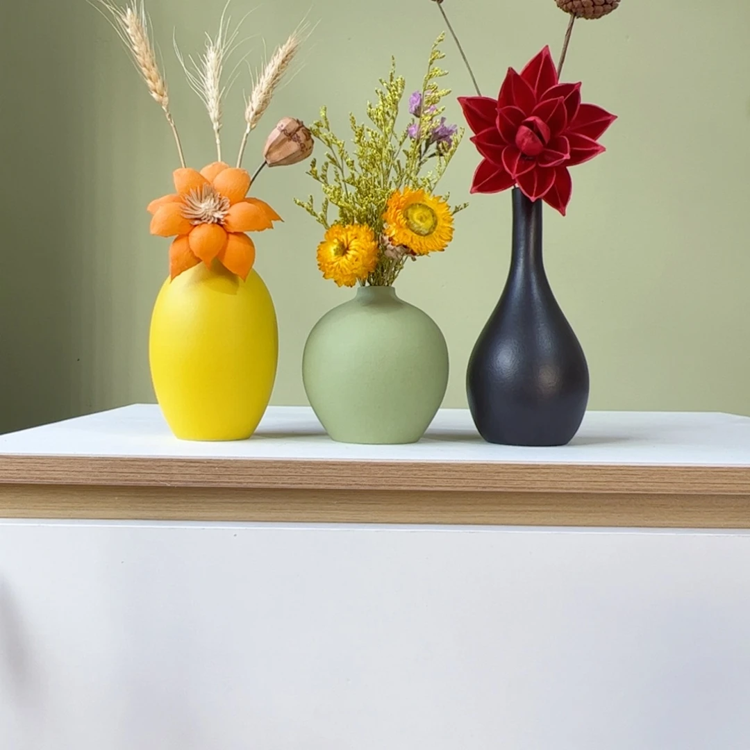 陶瓷花瓶陶瓷花瓶带花高度20-30厘米左右