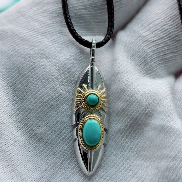 绿松石银S925镶嵌配饰