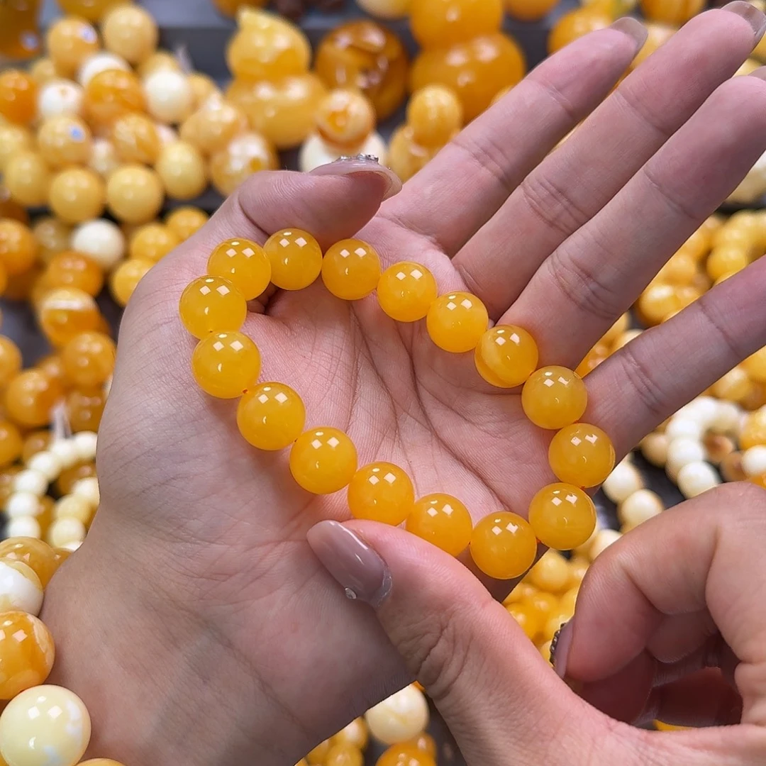蜜蜡未镶嵌珠宝奇石同料13mm