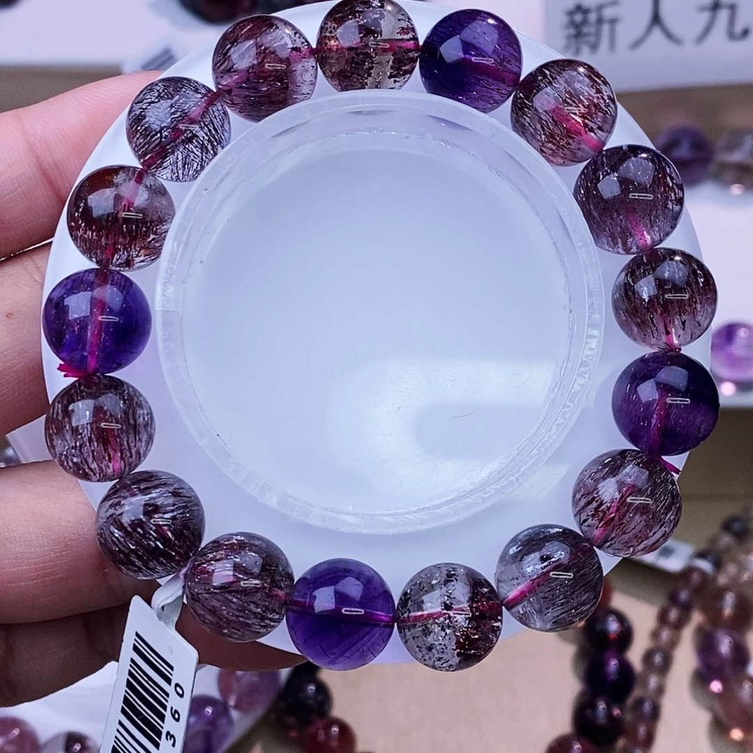 未镶嵌手串水晶黑加仑超七12+m