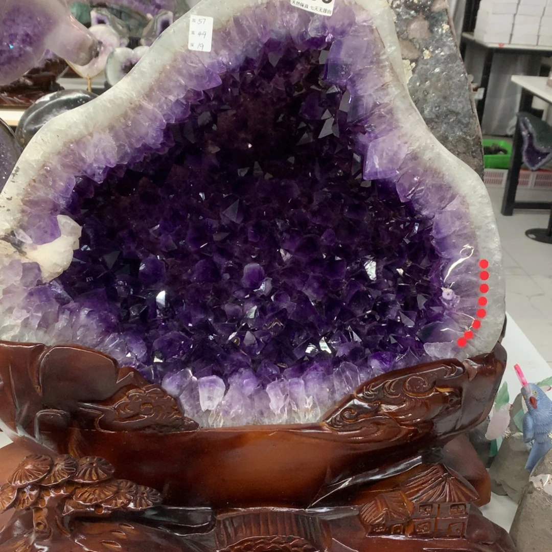 水晶摆件未镶嵌大牙抛皮