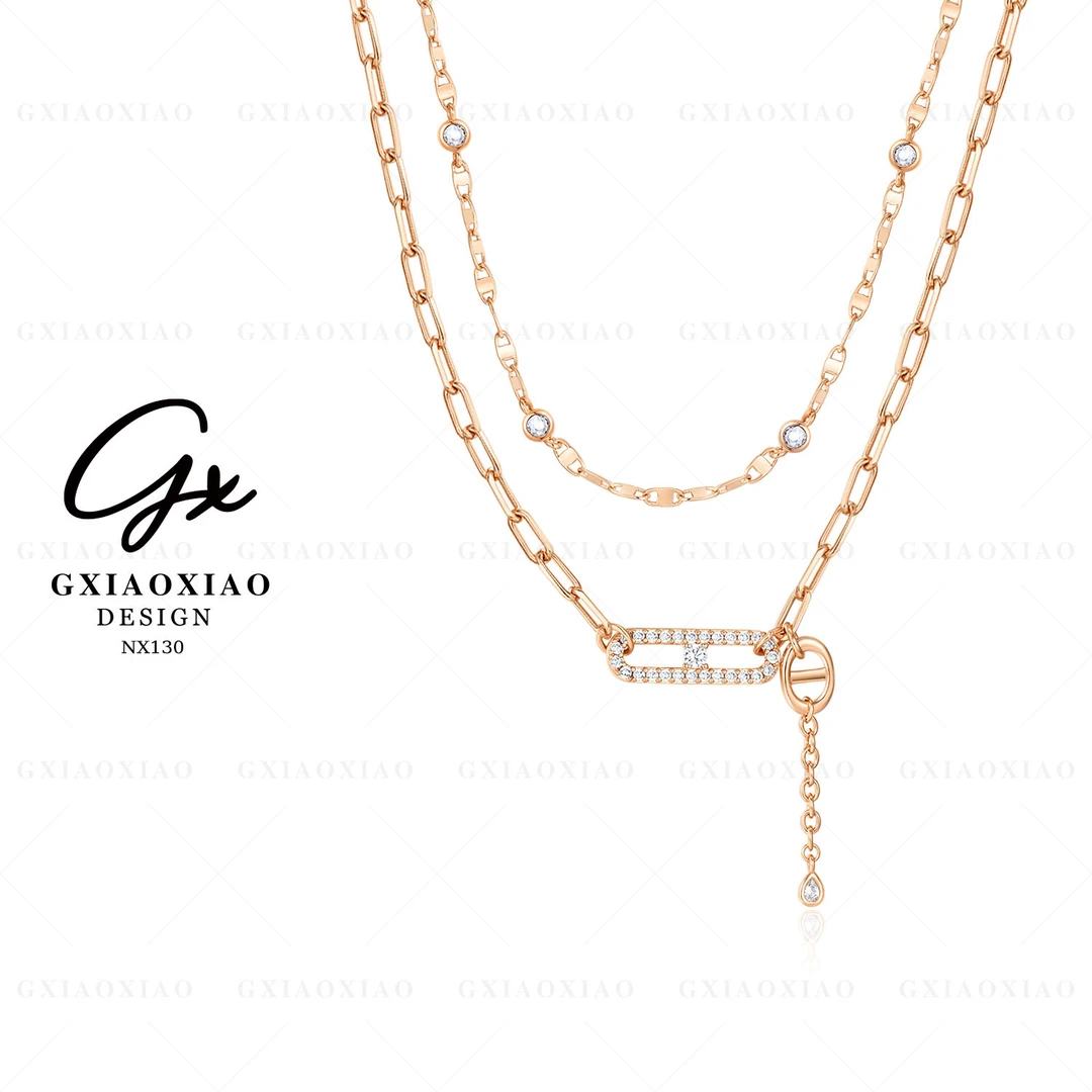 G XIAOXIAO 镀K金  气质高级感经典百搭猪鼻子项链 NX130