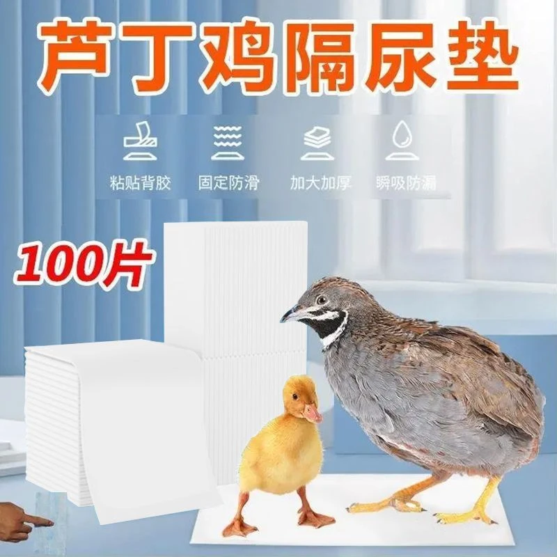 芦丁鸡育雏尿垫纸除臭吸水鹌鹑幼鸟一次性接粪垫干燥不漏垫底保暖