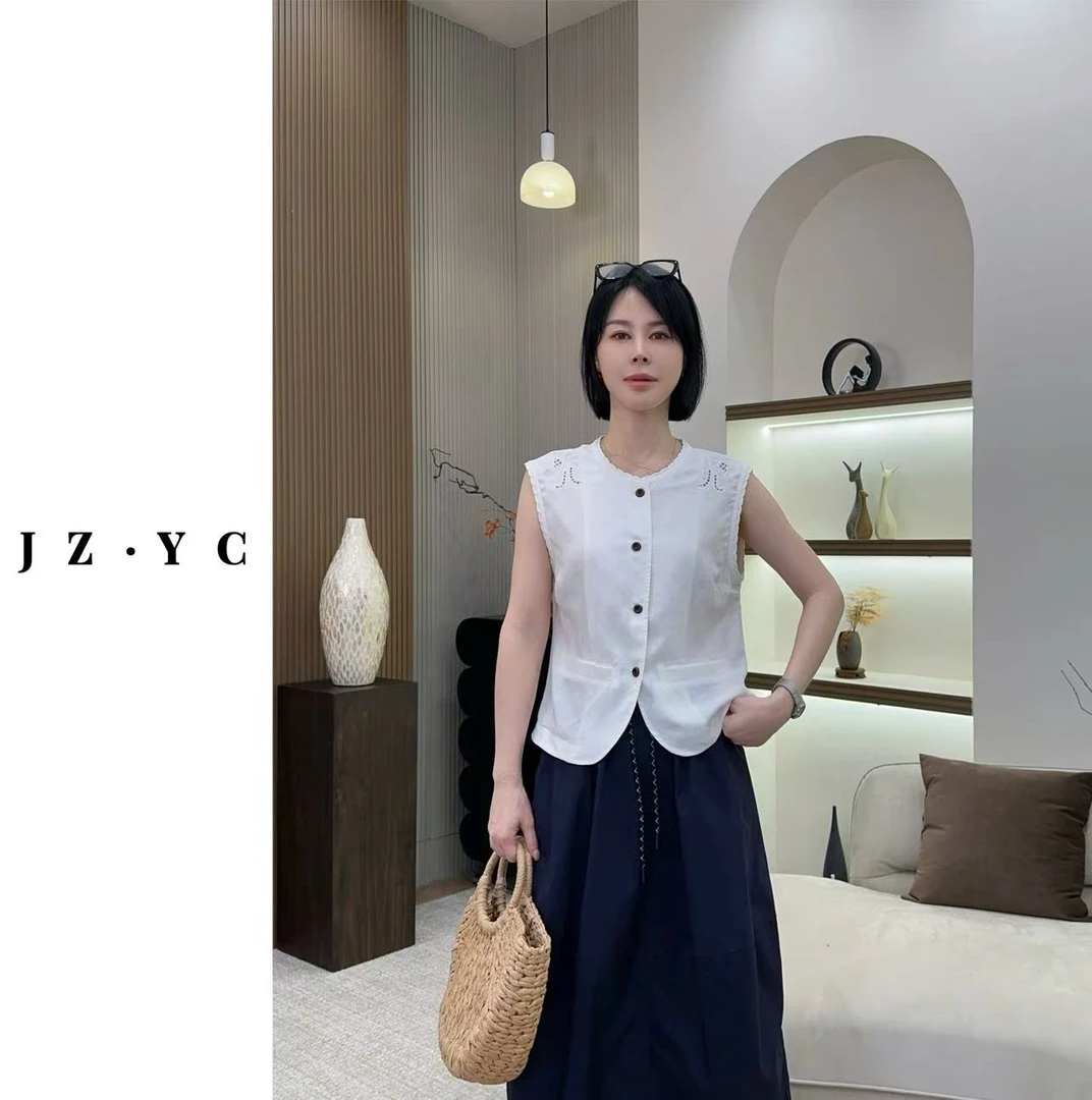 【洁子推荐】2025夏季新款256793韩系文艺风休闲无袖马甲JZYC256793