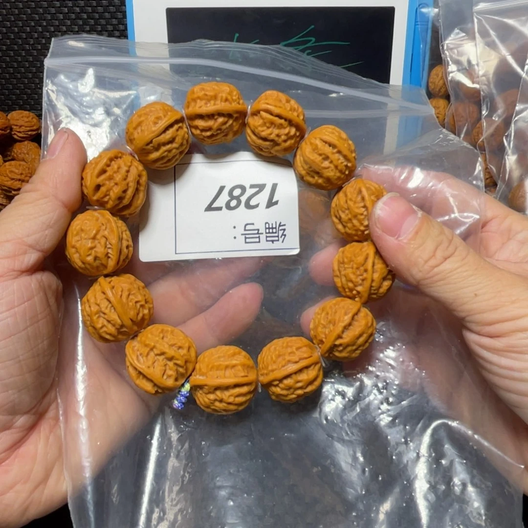 文玩核桃手串龙筋磨盘一到筋25