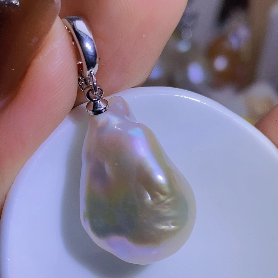 银S925镶嵌淡水珍珠淡水珍珠