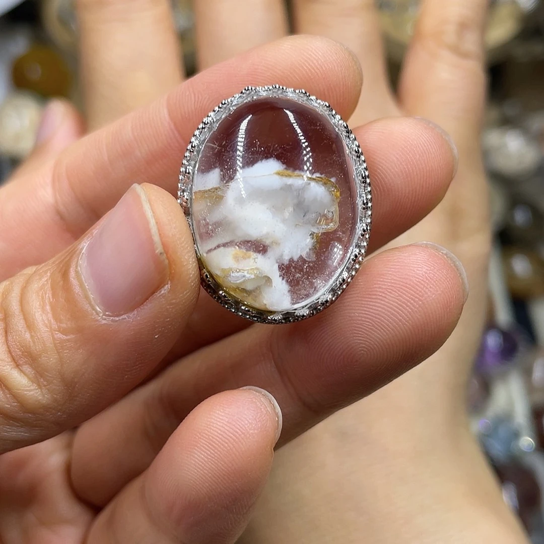 【闪购商品】水晶珠宝半成品银S925镶嵌桔****u魔盒