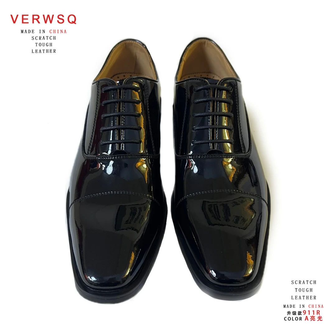 时尚英伦经典牛津三接头商务男士正装亮面皮鞋牛津鞋真皮百搭透气