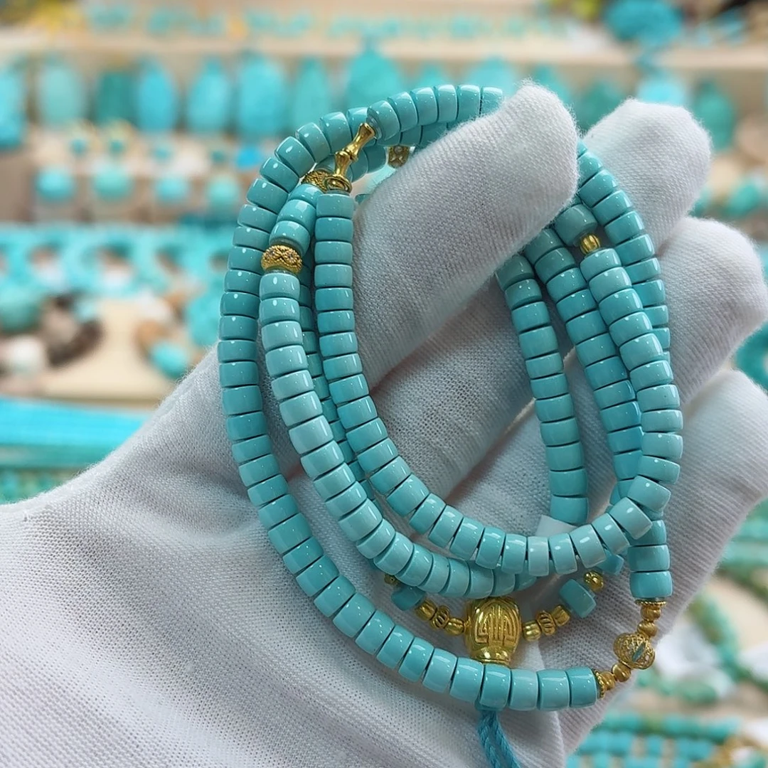 绿松石18K金镶嵌珠宝奇石5