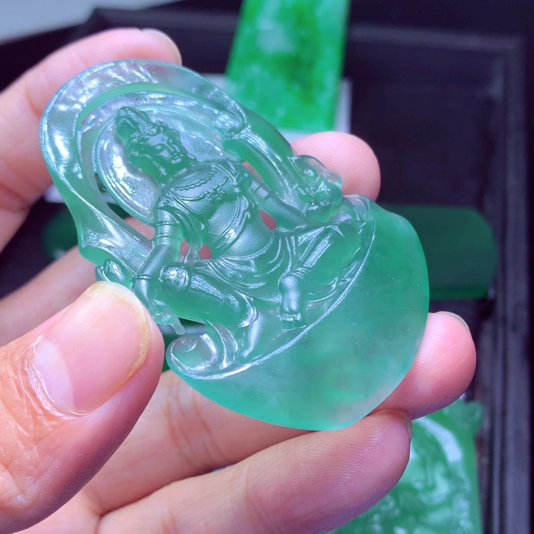 银****定制翡翠未镶嵌天然缅甸翡翠A货毛货挂件