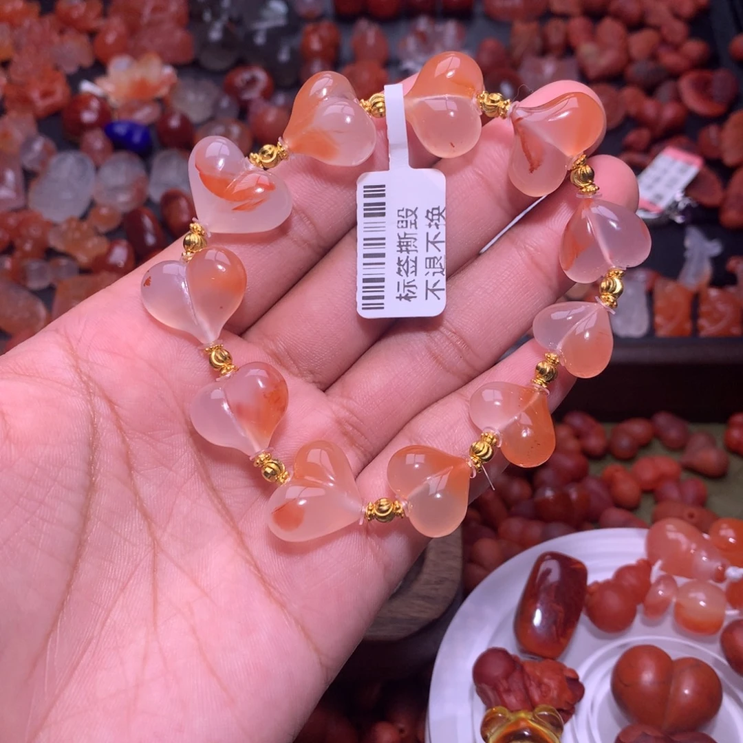 未镶嵌南红玛瑙珠宝半成品